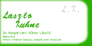 laszlo kuhne business card
