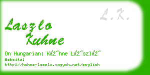 laszlo kuhne business card